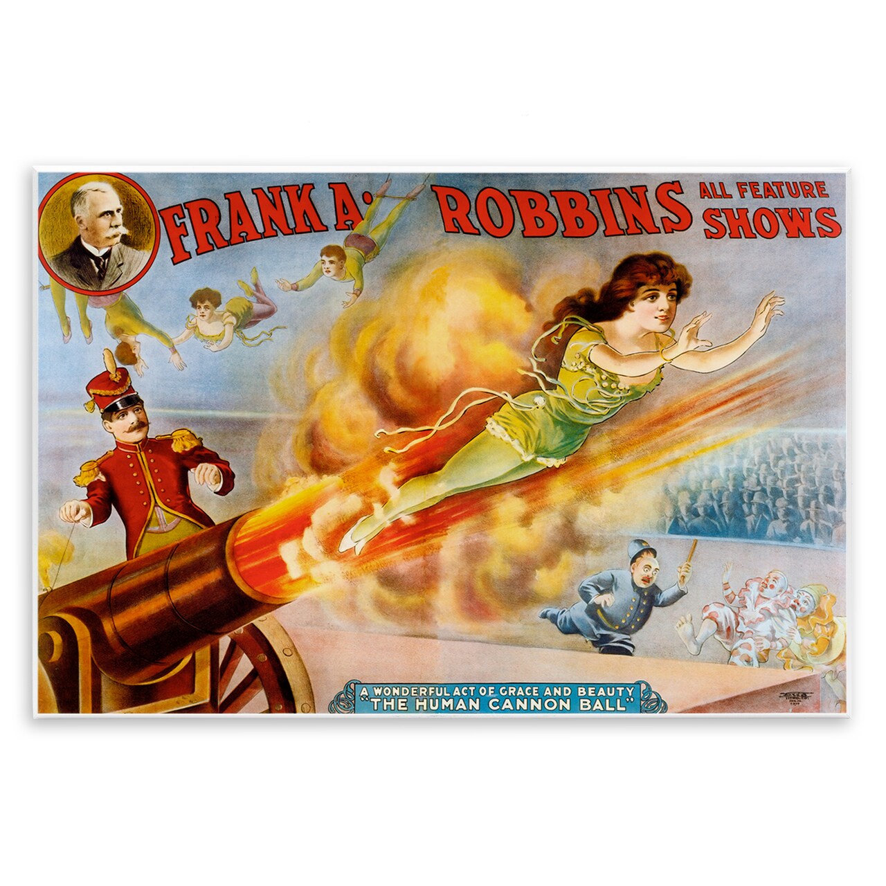 Stupell Industries Vintage Circus Advertisement Wall Plaque Design by Marcus Jules